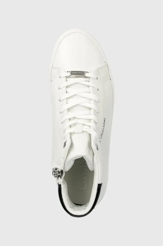 λευκό Δερμάτινα αθλητικά παπούτσια Calvin Klein Vulc High Top