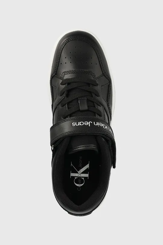 μαύρο Δερμάτινα αθλητικά παπούτσια Calvin Klein Jeans Basket Cupsole Lace Up Low
