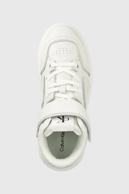 biały Calvin Klein Jeans sneakersy skórzane Chunky Cupsole Laceup Mid
