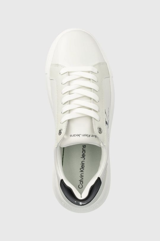 biały Calvin Klein Jeans sneakersy skórzane Chunky Cupsole Monologo