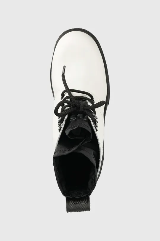 λευκό Δερμάτινες μπότες Calvin Klein Jeans Chunky Heeled Boot Laceup