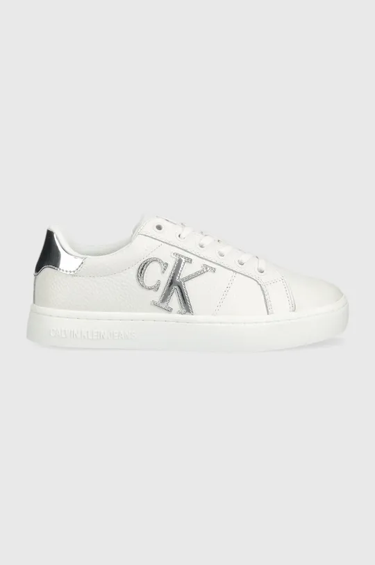 λευκό Δερμάτινα αθλητικά παπούτσια Calvin Klein Jeans Classic Cupsole Laceup Low Γυναικεία