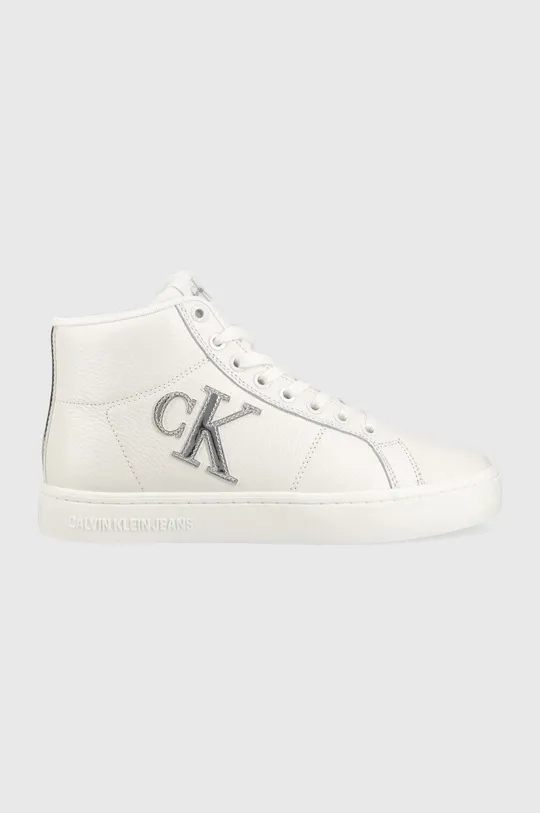 λευκό Δερμάτινα αθλητικά παπούτσια Calvin Klein Jeans Classic Cupsole Laceup Mid Γυναικεία