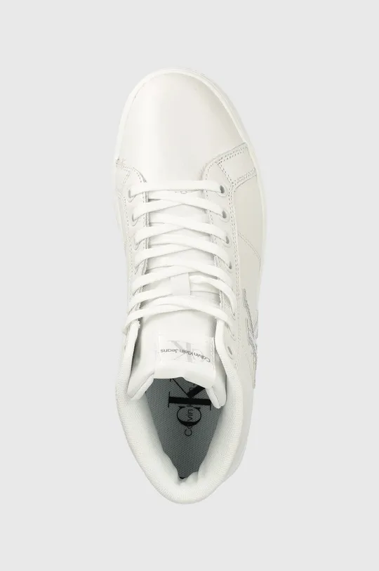 λευκό Δερμάτινα αθλητικά παπούτσια Calvin Klein Jeans Classic Cupsole Laceup Mid