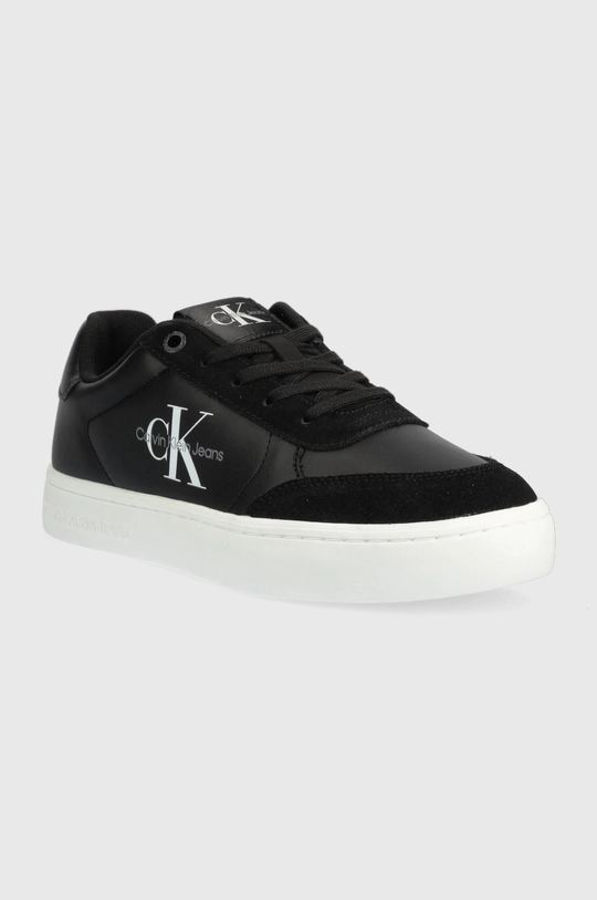 Calvin Klein Jeans sneakersy skórzane Classic Cupsole Laceup czarny