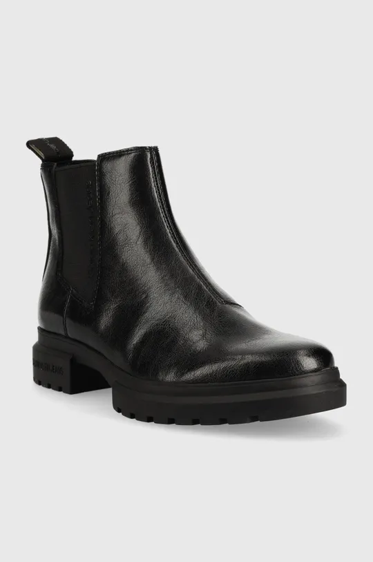 Δερμάτινες μπότες τσέλσι Calvin Klein Jeans Cleated Chelsea Boot μαύρο