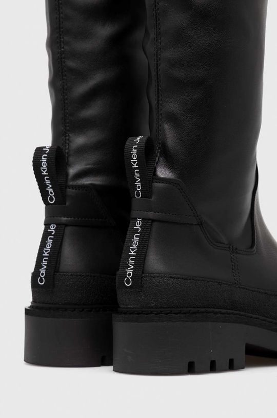 Kozačky Calvin Klein Jeans Combat Knee Boot  Svršek: Umělá hmota, Přírodní kůže Vnitřek: Textilní materiál, Přírodní kůže Podrážka: Umělá hmota