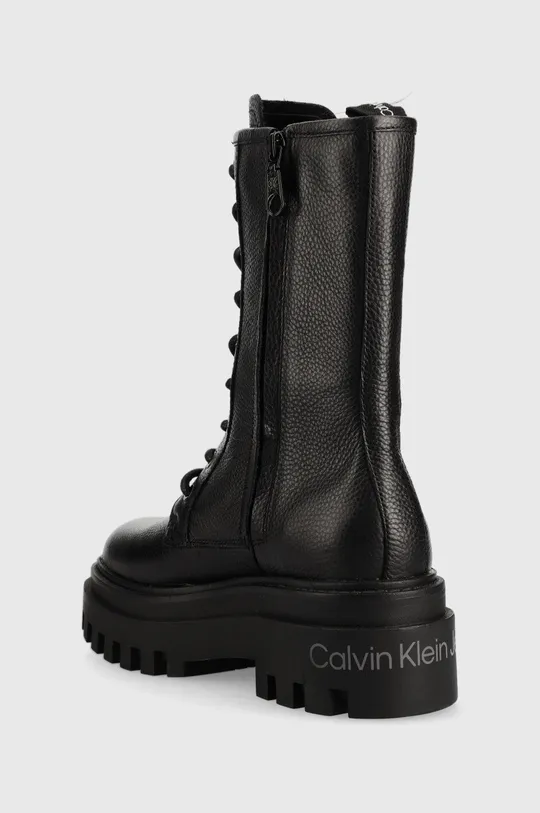 Δερμάτινες μπότες Calvin Klein Jeans Flatform Mid Laceup Boot  Πάνω μέρος: Φυσικό δέρμα Εσωτερικό: Συνθετικό ύφασμα, Υφαντικό υλικό, Φυσικό δέρμα Σόλα: Συνθετικό ύφασμα