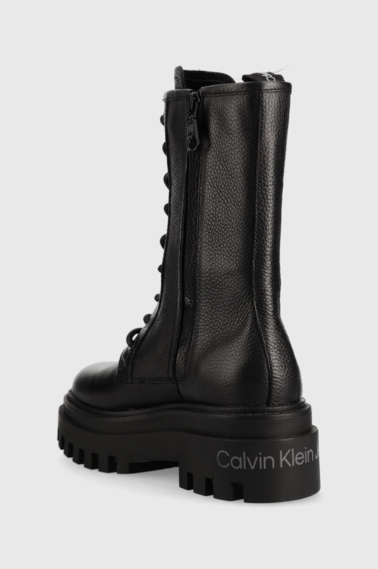 Кожаные полусапожки Calvin Klein Jeans Flatform Mid Laceup Boot  Голенище: Натуральная кожа Внутренняя часть: Синтетический материал, Текстильный материал, Натуральная кожа Подошва: Синтетический материал