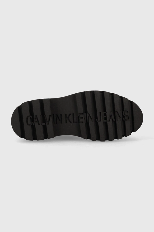 Кожаные полусапожки Calvin Klein Jeans Flatform Mid Laceup Boot Женский