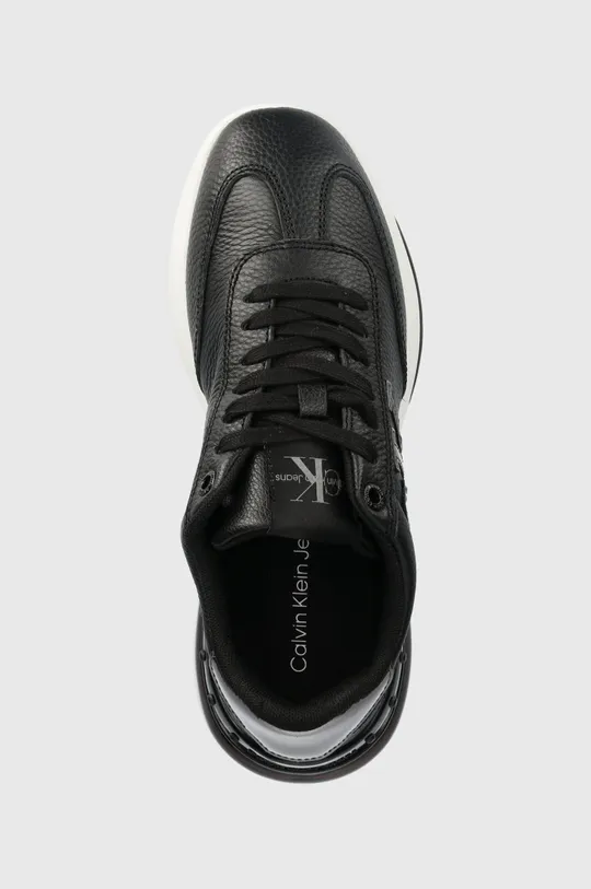 μαύρο Δερμάτινα αθλητικά παπούτσια Calvin Klein Jeans Sporty Runner Comfair Laceup