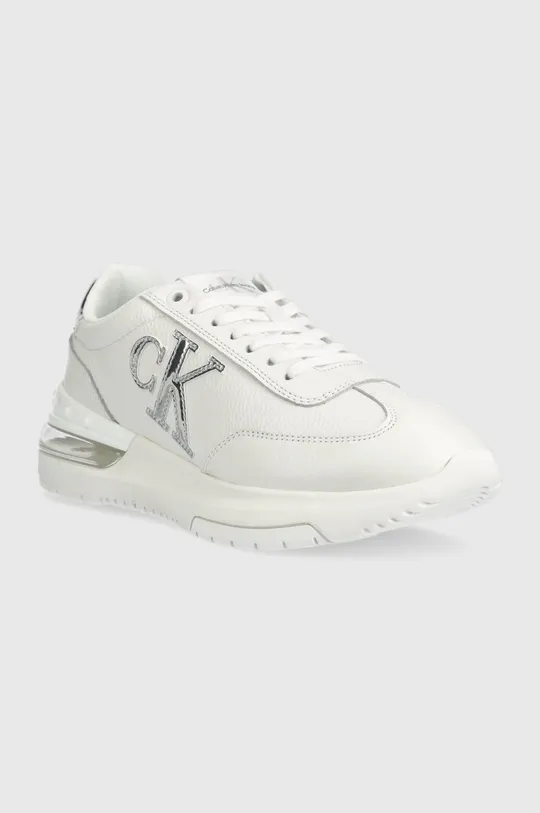 Δερμάτινα αθλητικά παπούτσια Calvin Klein Jeans Sporty Runner Comfair Laceup λευκό