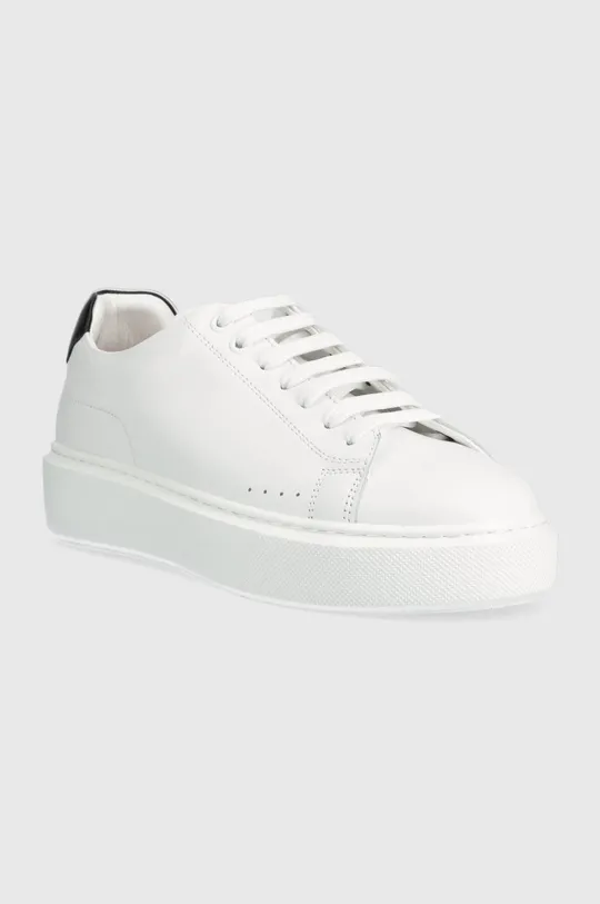 Δερμάτινα αθλητικά παπούτσια HUGO Quiver Derb λευκό