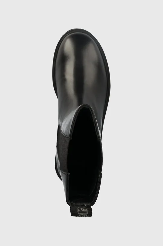 μαύρο Δερμάτινες μπότες τσέλσι Blauer Elsie