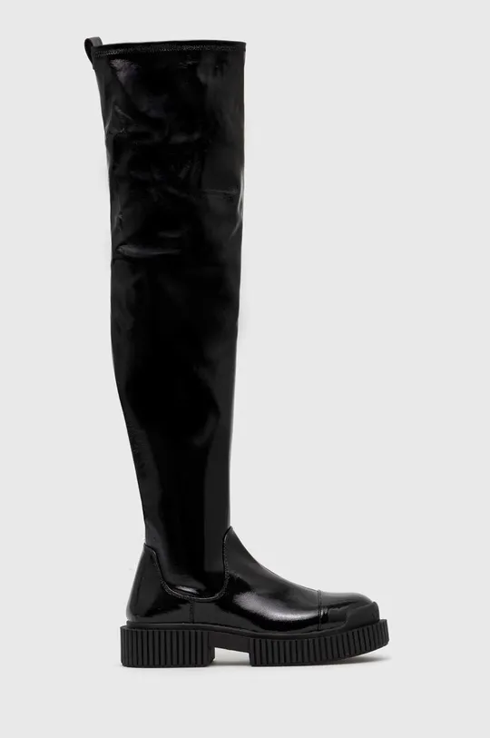 črna Elegantni škornji Armani Exchange Ženski