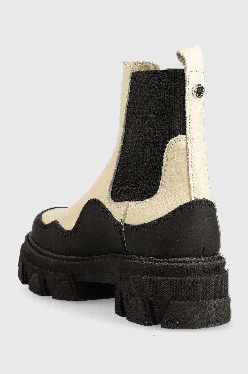 Steve Madden sztyblety skórzane Merilyn damskie kolor beżowy na platformie | Answear.com