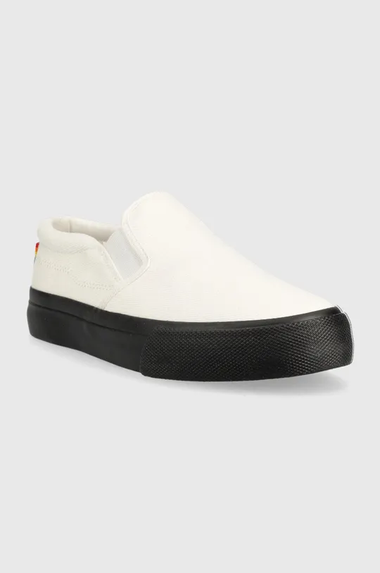 Πάνινα παπούτσια Levi's Decon Slip On S λευκό