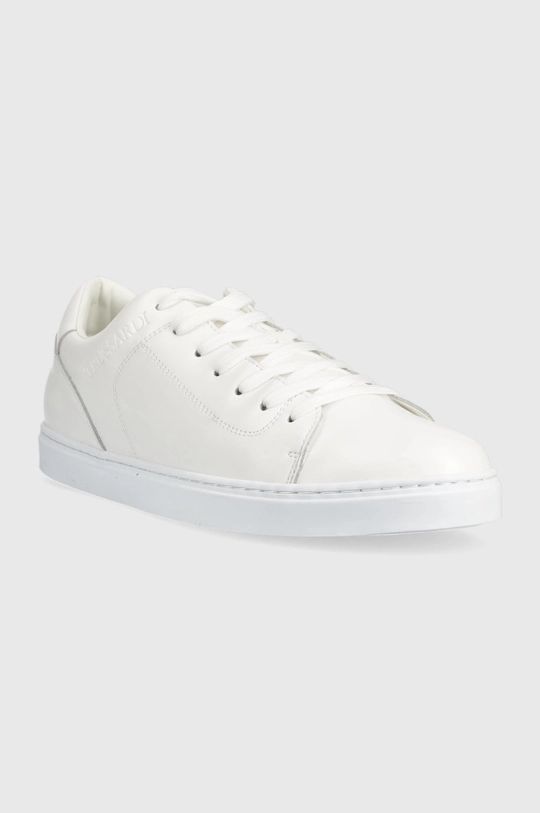 Trussardi sneakersy skórzane Perlite Cupsole biały