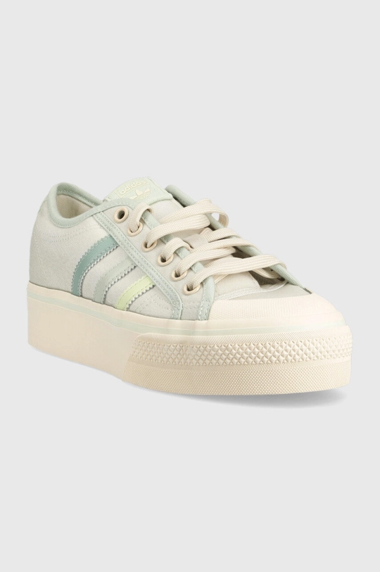 Πάνινα παπούτσια adidas Originals Nizza Platform τιρκουάζ