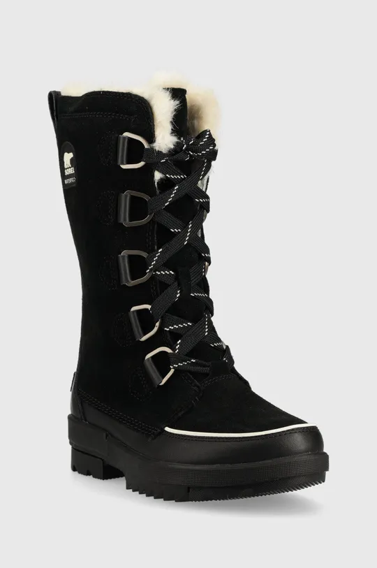 Cipele za snijeg od brušene kože Sorel Torino II Tall crna