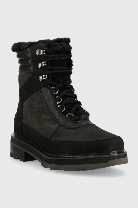 Cipele za snijeg od brušene kože Sorel Lennox Lace Cozy crna