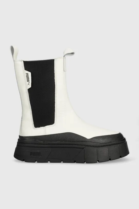 white Puma leather chelsea boots Mayze Stack Women’s