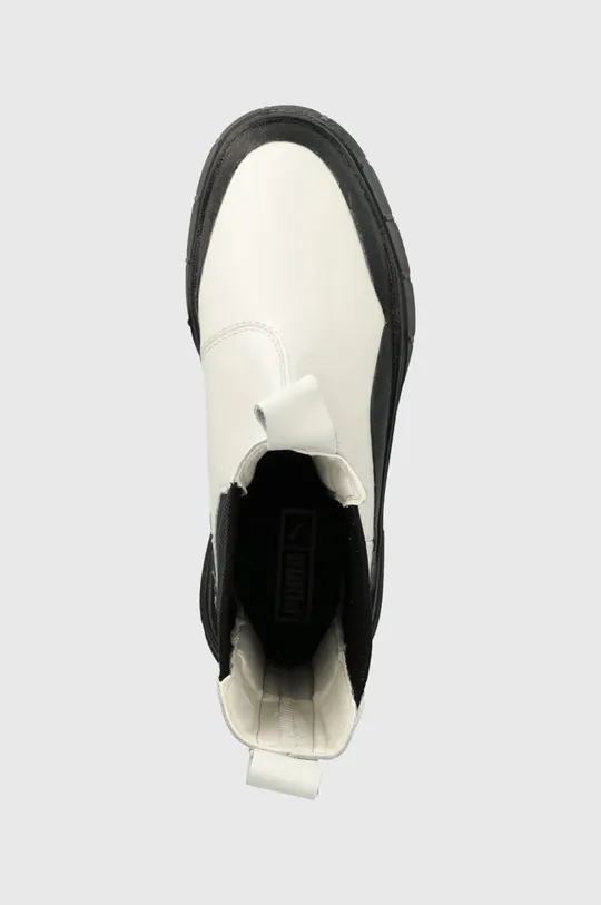 λευκό Δερμάτινες μπότες τσέλσι Puma Mayze Stack