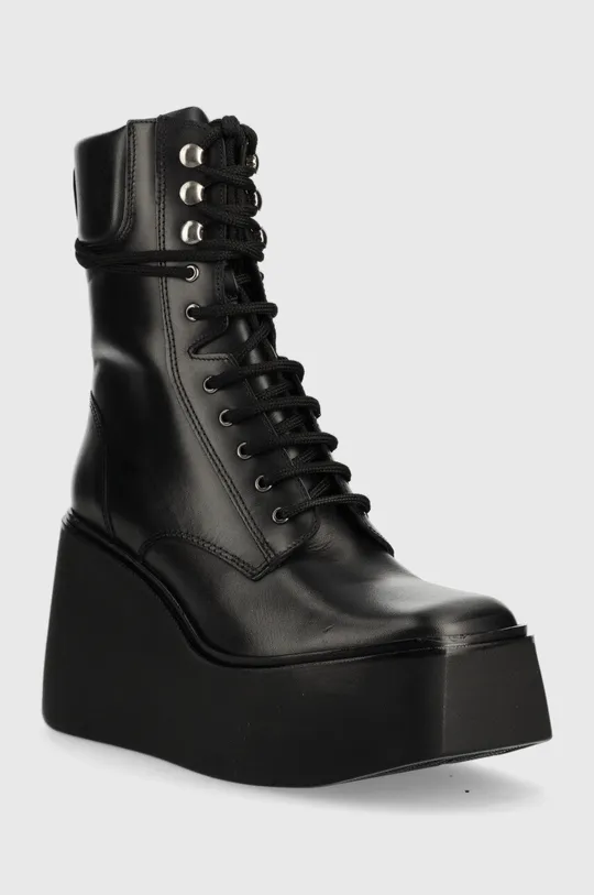 Δερμάτινες μπότες Kurt Geiger London μαύρο