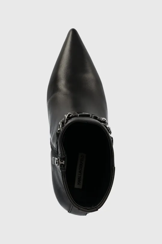 čierna Kožené členkové topánky Karl Lagerfeld Debut Kl