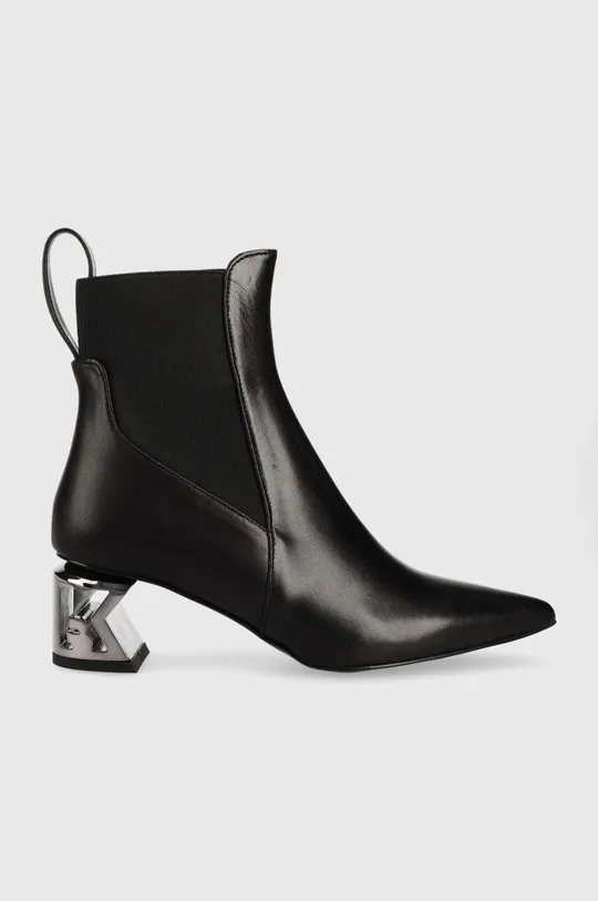 μαύρο Δερμάτινες μπότες τσέλσι Karl Lagerfeld K-BLOK Γυναικεία
