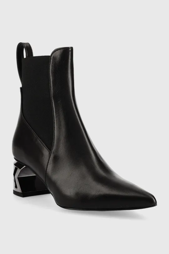 Kožené topánky chelsea Karl Lagerfeld K-BLOK čierna