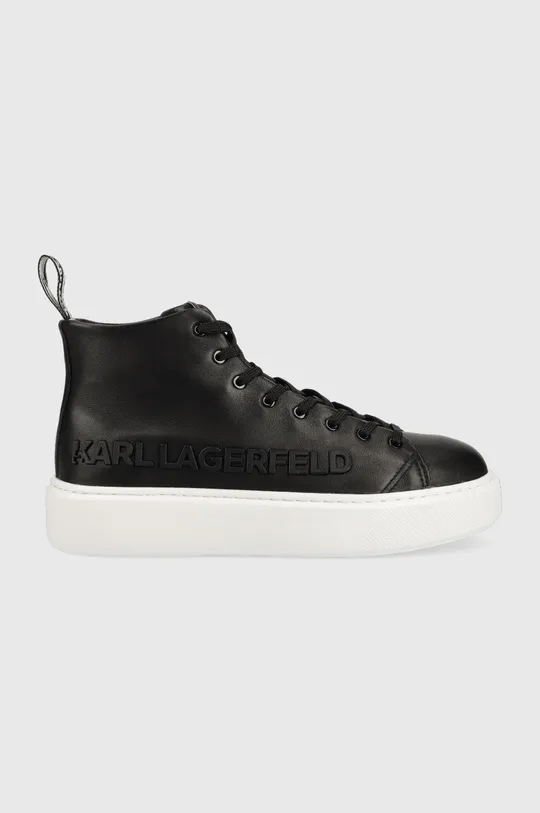 μαύρο Δερμάτινα αθλητικά παπούτσια Karl Lagerfeld Maxi Kup Γυναικεία