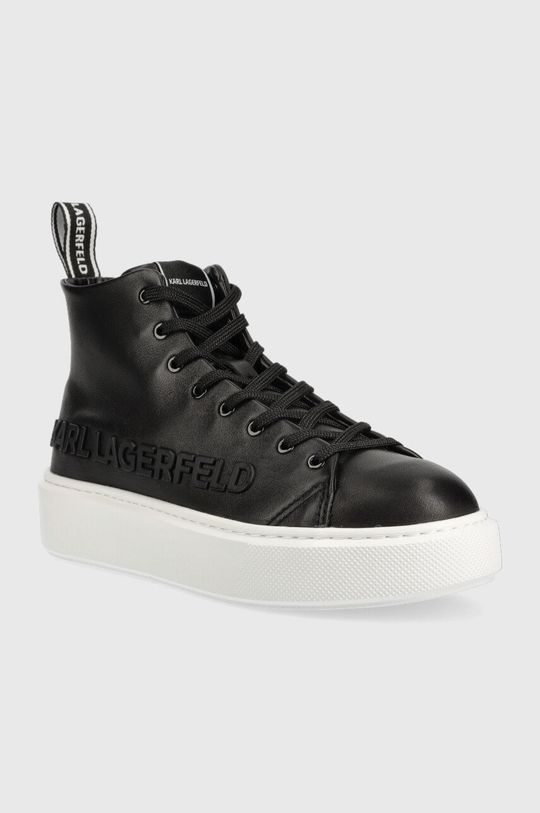 Karl Lagerfeld sneakersy skórzane MAXI KUP KL62255A.000 czarny