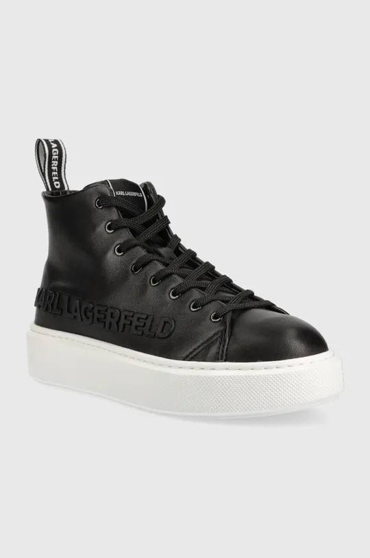 Δερμάτινα αθλητικά παπούτσια Karl Lagerfeld Maxi Kup μαύρο