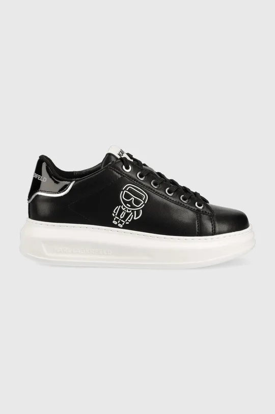 czarny Karl Lagerfeld sneakersy skórzane KAPRI KL62531G.000 Damski