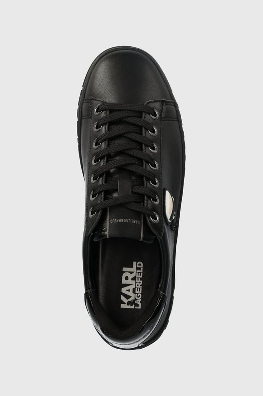 czarny Karl Lagerfeld sneakersy skórzane KUPSOLE III