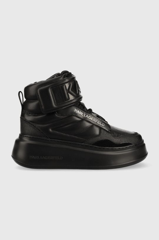 czarny Karl Lagerfeld sneakersy skórzane ANAKAPRI KL63555.00X Damski