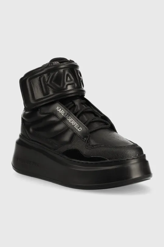 Karl Lagerfeld sneakersy skórzane ANAKAPRI czarny