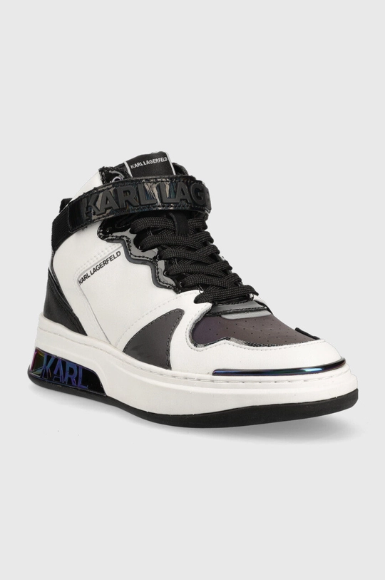 Karl Lagerfeld sneakers in pelle ELEKTRA II Hi bianco