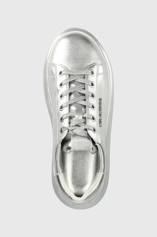 ασημί Δερμάτινα αθλητικά παπούτσια Karl Lagerfeld Kapri