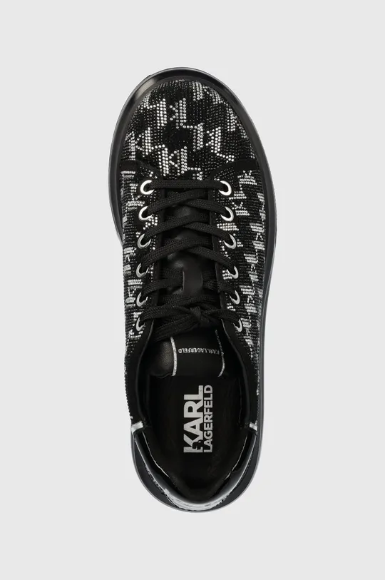 μαύρο Δερμάτινα αθλητικά παπούτσια Karl Lagerfeld Kapri Kushion