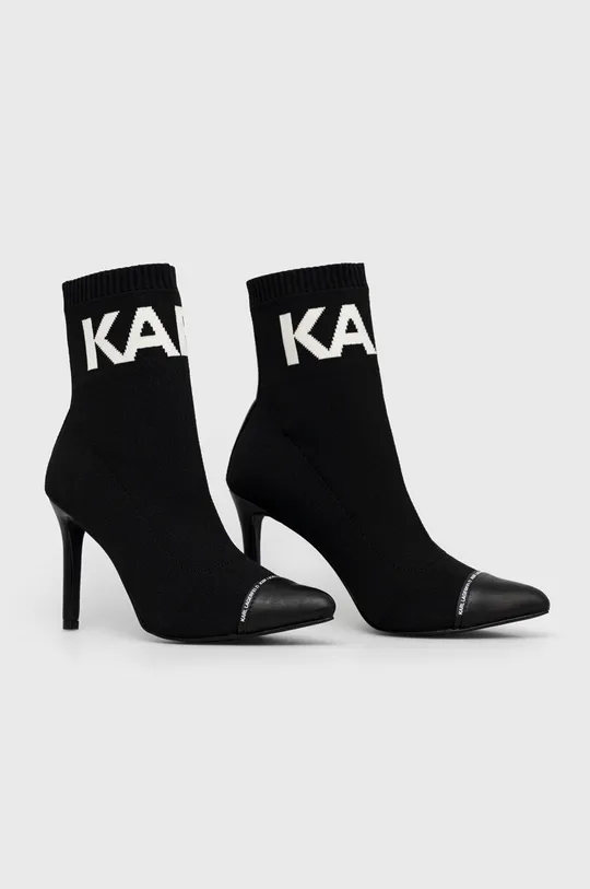 Členkové topánky Karl Lagerfeld Panache Hi čierna