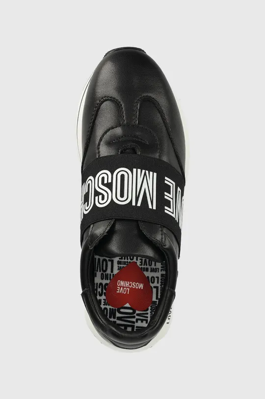 μαύρο Δερμάτινα αθλητικά παπούτσια Love Moschino