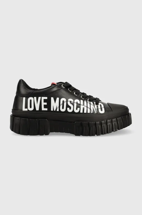 μαύρο Δερμάτινα ελαφριά παπούτσια Love Moschino Γυναικεία