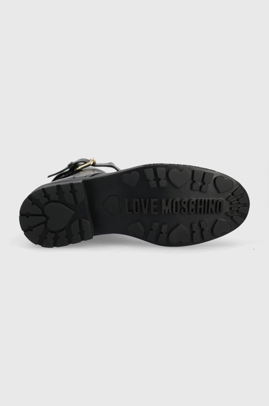 Love Moschino stivali da motociclista in pelle Donna