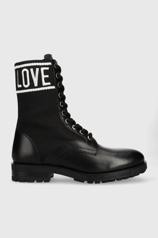 czarny Love Moschino workery Damski