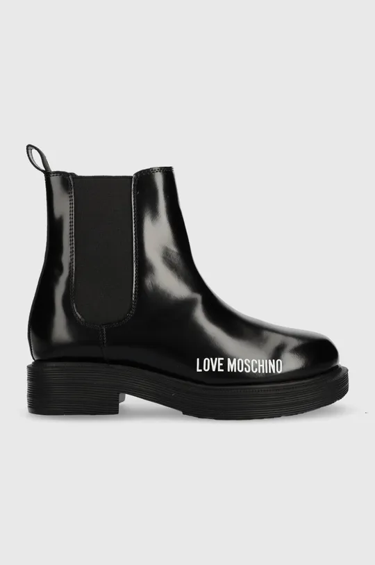 μαύρο Δερμάτινες μπότες τσέλσι Love Moschino Γυναικεία
