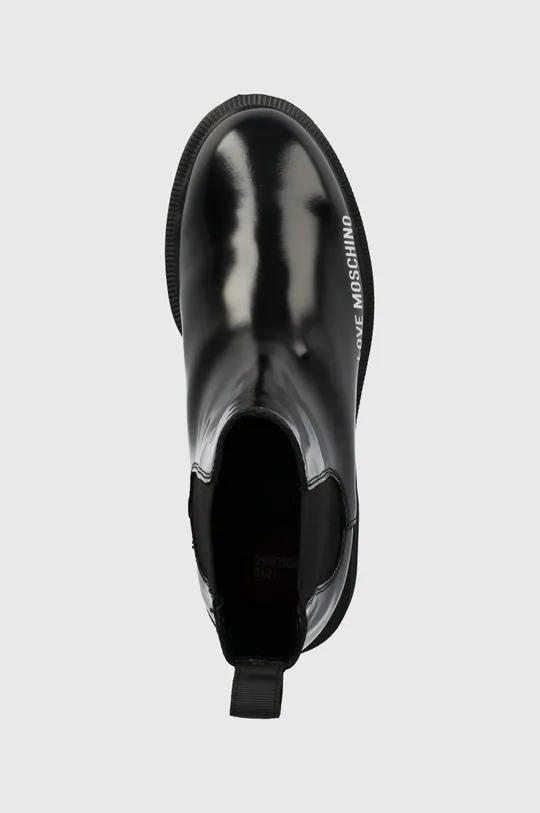 μαύρο Δερμάτινες μπότες τσέλσι Love Moschino