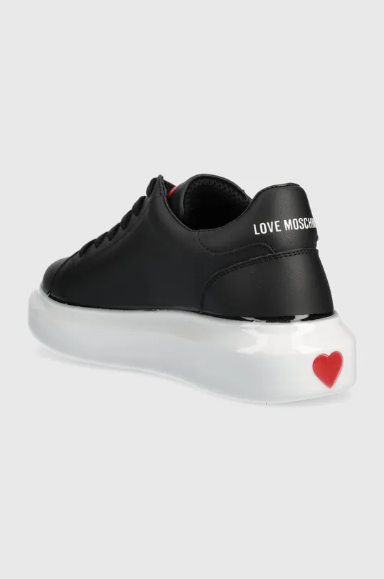 Love Moschino sneakersy skórzane Cholewka: Skóra naturalna, Wnętrze: Materiał tekstylny, Podeszwa: Materiał syntetyczny