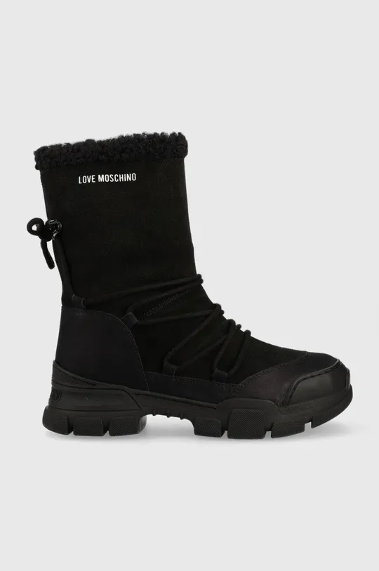 crna Cipele za snijeg od brušene kože Love Moschino Ženski